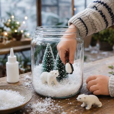 Arctic Winter Snow Jar